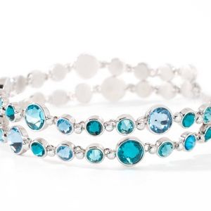 Crystal glam double bracelet